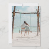 写真シンプル付きオフホワイト結婚式招待状 招待状 (裏面)