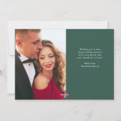 写真シンプル付きモダンクリスマス・メリー シーズンカード (裏面)