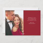 写真シンプル付きモダンクリスマス・メリー シーズンカード (裏面)