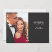 写真シンプル付きモダンクリスマス・メリー シーズンカード (裏面)