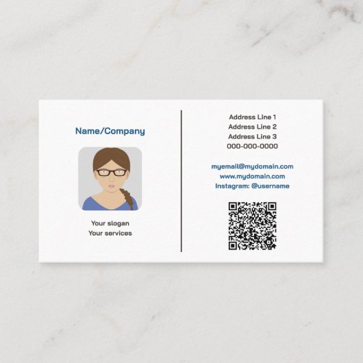 写真シンプル付き名刺 名刺 (正面)