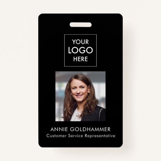 写真シンプル付き白黒ミニマリスト バッジ (正面)