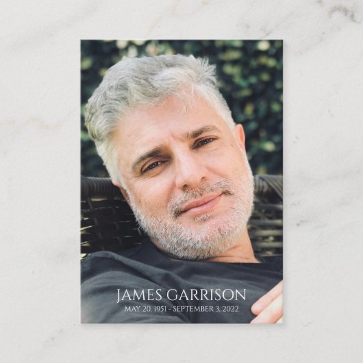 写真シンプル付き祈りの言葉カード エンクロージャーカード (正面)