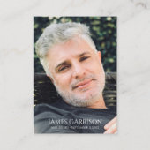 写真シンプル付き祈りの言葉グレー葬儀カード エンクロージャーカード (正面)