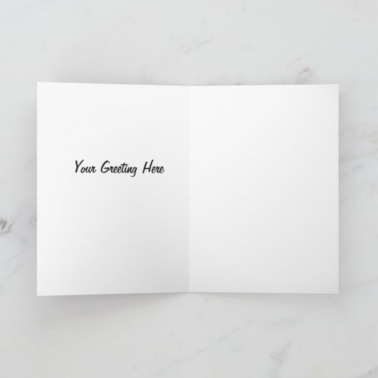 写真シンプル付き赤と緑のクリスマスグリーティング シーズンカード (内部)