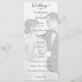 写真シンプル付結婚式 プログラム