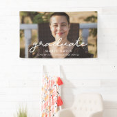 写真シンプル卒業お祝い卒業 横断幕 (インサイチュ)