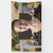 写真シンプル卒業お祝い卒業 横断幕 (縦)