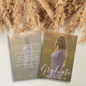 写真シンプル卒業パーティー白書 招待状