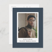 写真シンプル卒業発表はがき 案内ポストカード (正面/裏面)