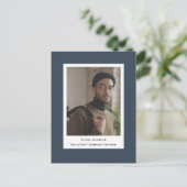 写真シンプル卒業発表はがき 案内ポストカード (スタンド正面)