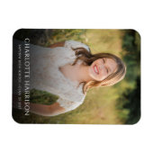 写真シンプル卒業発表 マグネット (横)