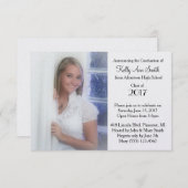 写真シンプル卒業発表/招待状 招待状 (正面/裏面)