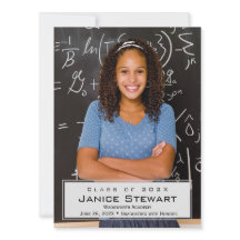 写真シンプル卒業発表