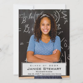 写真シンプル卒業発表 案内状