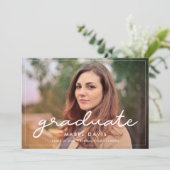 写真シンプル卒業発表 案内状 (スタンド正面)