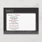 写真シンプル卒業発表（黒） 案内ポストカード (裏面)