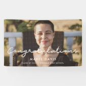 写真シンプル卒業祝い 横断幕 (横)