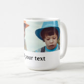 写真シンプル名の追加ミニマル文字クリスマス コーヒーマグカップ (正面右)