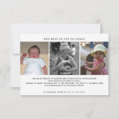 写真シンプル大学の卒業発表 案内状 (裏面)