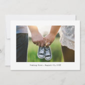 写真シンプル妊娠の告知 案内状 (正面)