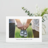 写真シンプル妊娠の告知 案内状 (スタンド正面)