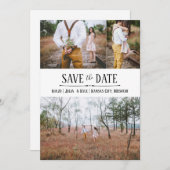 写真シンプル日付の保存 招待状 (正面/裏面)