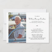 写真シンプル死亡通知及び葬儀 招待状 (正面)