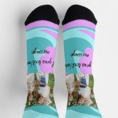 写真シンプル水ミニマル色アートのスローを追加 ソックス (上部)