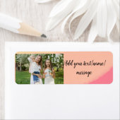 写真シンプル水ミニマル色アートのスローを追加 ラベル (インサイチュ)