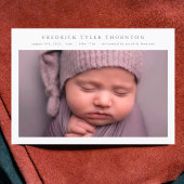 写真シンプル生まれたばかりのコラージュ誕生発表 案内状