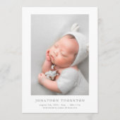 写真シンプル生まれたばかりのコラージュ誕生発表 案内状 (正面)