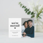 写真シンプル移動の 案内ポストカード (スタンド正面)