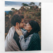 写真シンプル結婚の招待状 三つ折り招待状 (内部最初)