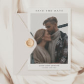 写真シンプル結婚式の日付の保存 招待状