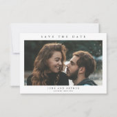写真シンプル結婚式の日付の保存 招待状 (正面)