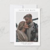 写真シンプル結婚式の日付の保存 招待状 (正面)