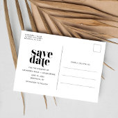 写真シンプル結婚式の日付の保存 案内ポストカード