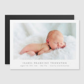 写真シンプル誕生発表磁気カード (正面/裏面)