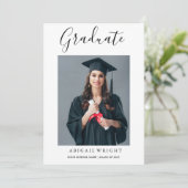 写真シンプル院卒業発表 招待状 (スタンド正面)