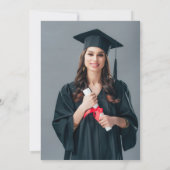 写真シンプル院卒業発表 招待状 (裏面)