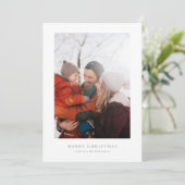 写真シンプル額入りエレガント陽気なクリスマス シーズンカード (スタンド正面)
