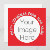 写真シンプルhappy christmas card (正面/裏面)