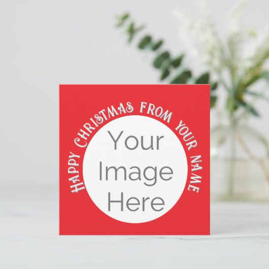 写真シンプルhappy christmas card (スタンド正面)