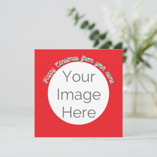 写真シンプルhappy christmas card (スタンド正面)