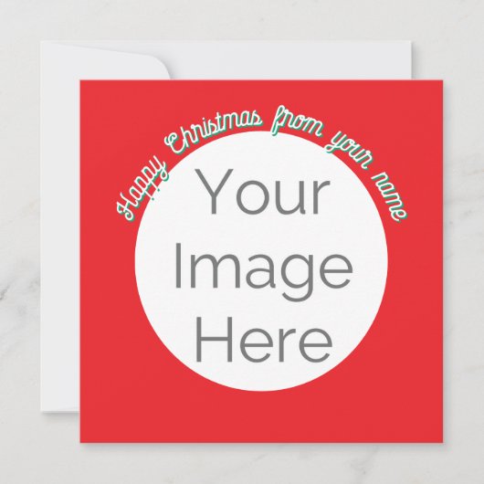 写真シンプルhappy christmas card (正面)