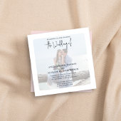 写真シンプルQRコードRSVPエレガント赤面ミニマリスト 招待状