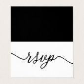 写真シンプルRSVPカード付きScript 名刺 (外部フラット)