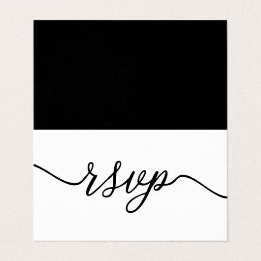 写真シンプルRSVPカード付きScript 名刺 (外部フラット)