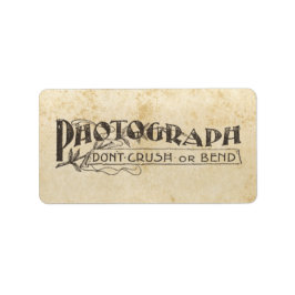 写真シールを曲げたり折ったりしない ラベル